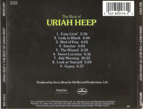Uriah Heep : The Best Of Uriah Heep (CD, Comp, RE, RP)