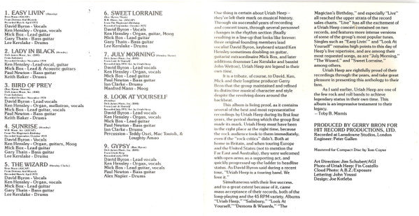 Uriah Heep : The Best Of Uriah Heep (CD, Comp, RE, RP)
