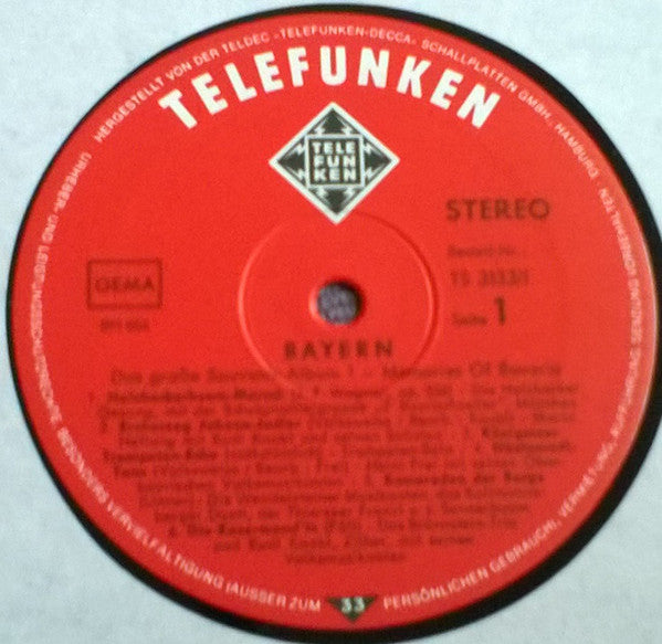 Various : Bayern: Das Grosse Souveniralbum 1: Memories Of Bavaria (2xLP, Album, Comp, Gat)