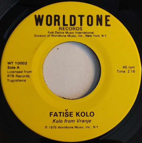 Unknown Artist : Fatiše Kolo / Makedonsko Devojče (7", Single)