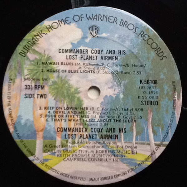 Commander Cody And His Lost Planet Airmen : Commander Cody And His Lost Planet Airmen (LP, Album)