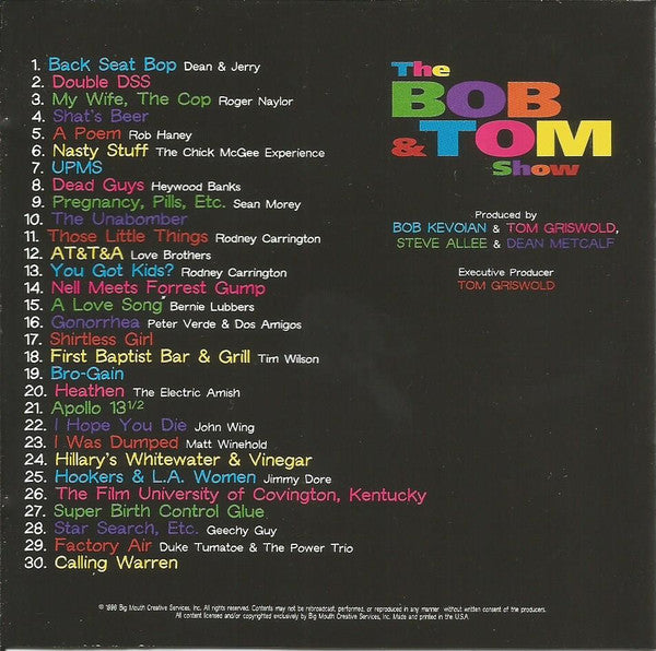 Bob & Tom : Factory Air (CD, Album, Comp)