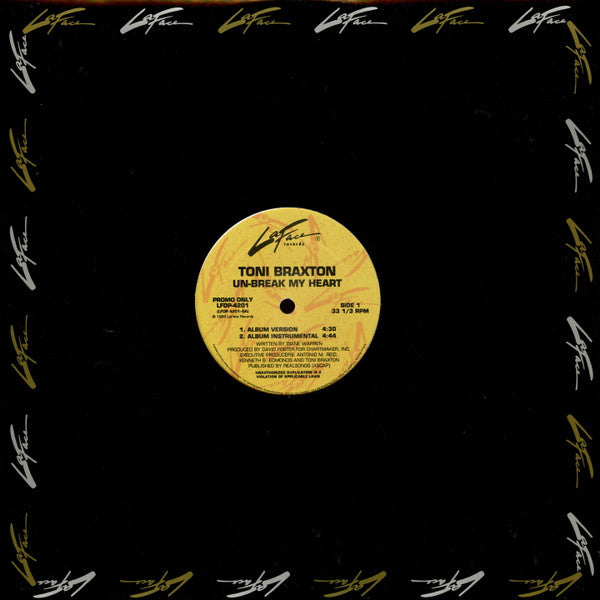 Toni Braxton : Un-Break My Heart (12", Promo)