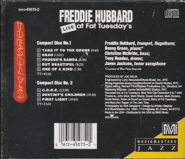 Freddie Hubbard : Live At Fat Tuesday's (2xCD, Album)