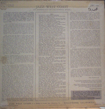 Various : Jazz West Coast Vol.1 (LP, Comp, Mono)