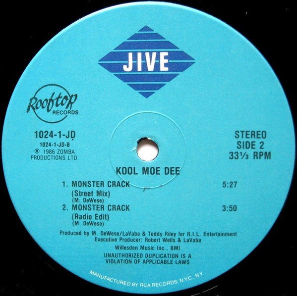 Kool Moe Dee : Go See The Doctor / Monster Crack (12")