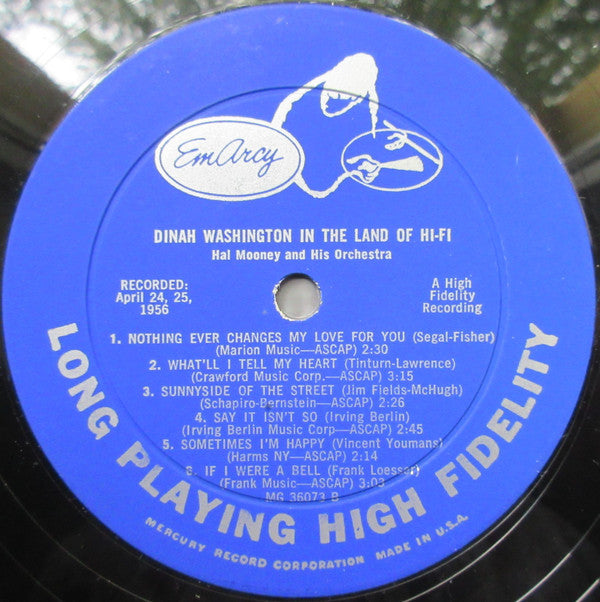 Dinah Washington : In The Land Of Hi-Fi (LP, Album, Mono, Ind)