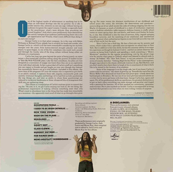 George Carlin : The George Carlin Collection (LP, Comp)