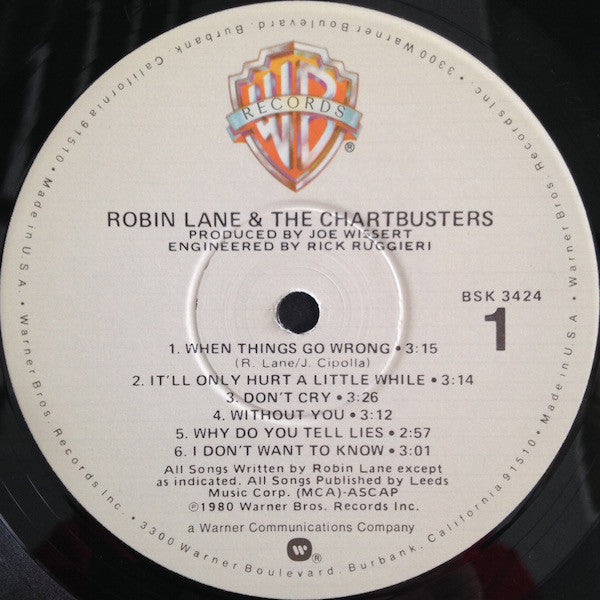 Robin Lane & The Chartbusters : Robin Lane & The Chartbusters (LP, Album, Win)