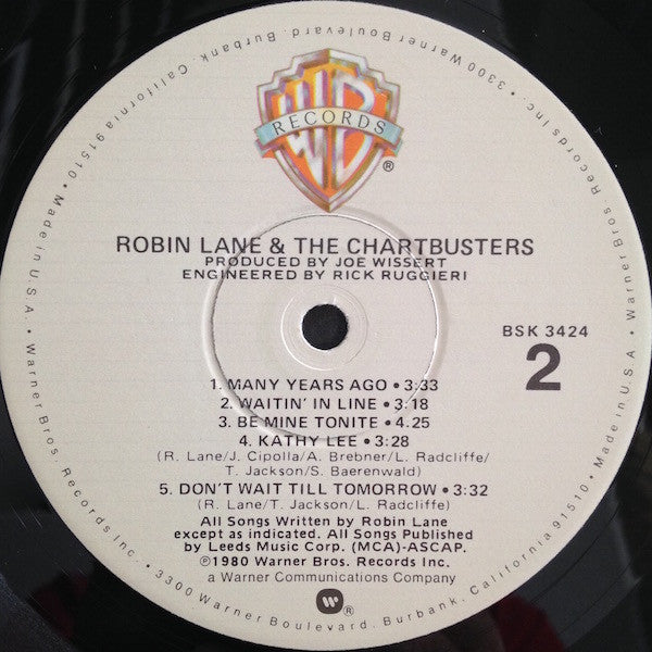 Robin Lane & The Chartbusters : Robin Lane & The Chartbusters (LP, Album, Win)