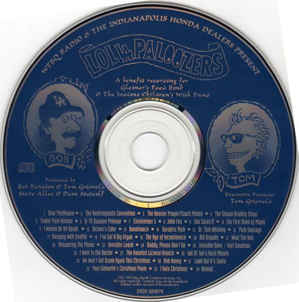 Bob & Tom : Lollapaloozers (CD, Album)