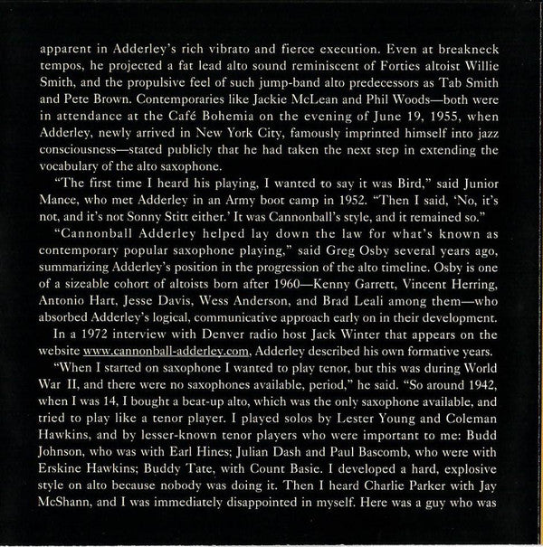 Cannonball Adderley, Various : Riverside Profiles: Cannonball Adderley (2xCD, Comp, RM)