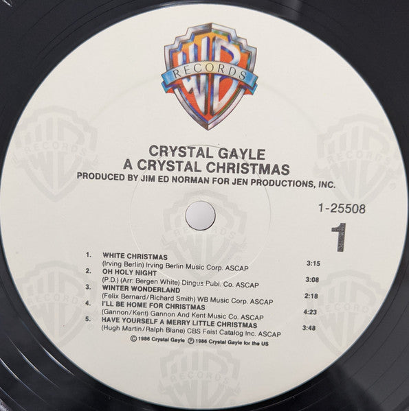Crystal Gayle : A Crystal Christmas (LP, Album, Mixed)