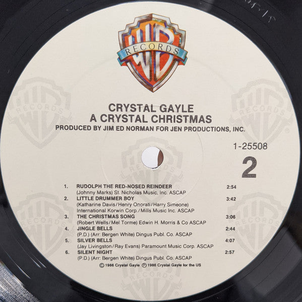 Crystal Gayle : A Crystal Christmas (LP, Album, Mixed)