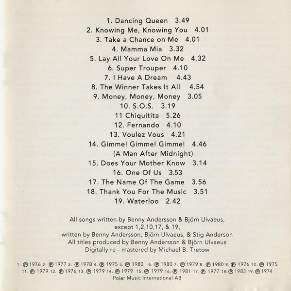 ABBA : Gold: Greatest Hits (CD, Comp, RM)