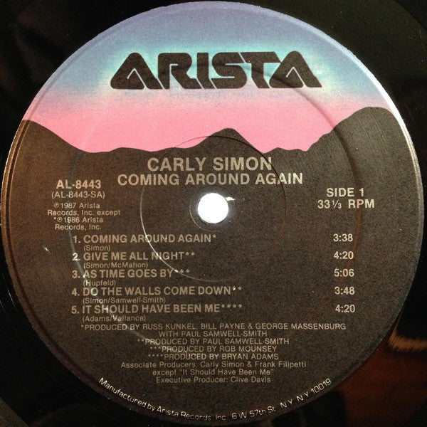 Carly Simon : Coming Around Again (LP, Album, Spe)