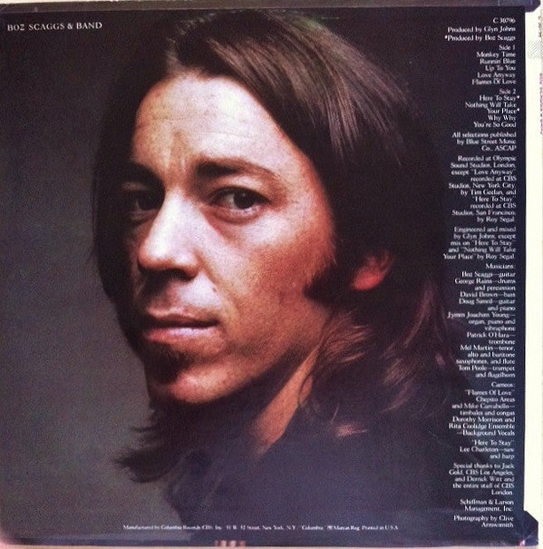 Boz Scaggs & Band : Boz Scaggs & Band (LP, Album, Ter)