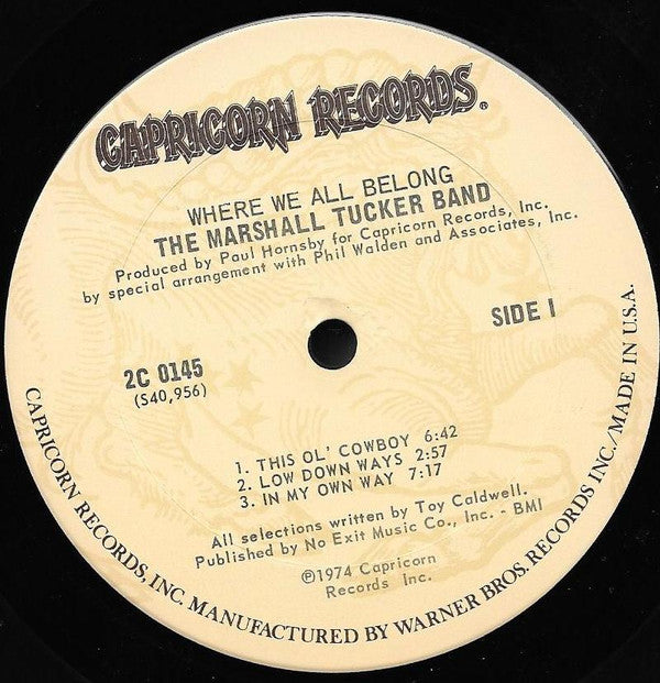 The Marshall Tucker Band : Where We All Belong (2xLP, Album, Ter)