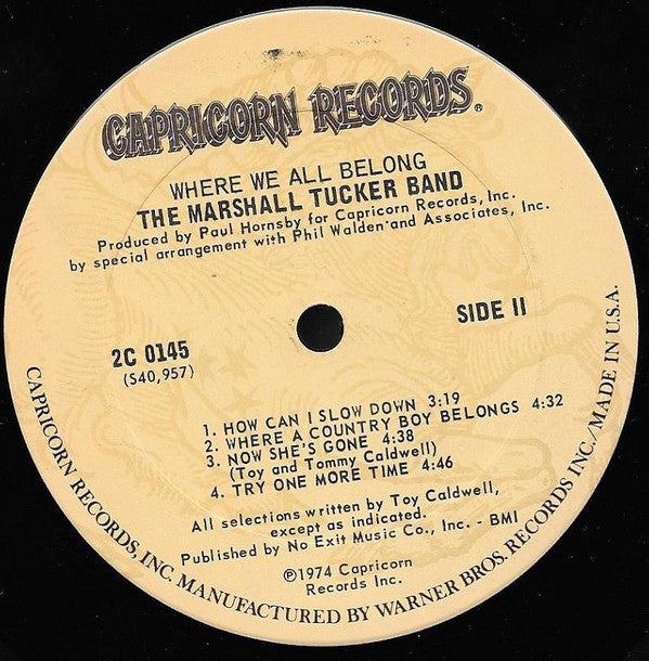 The Marshall Tucker Band : Where We All Belong (2xLP, Album, Ter)