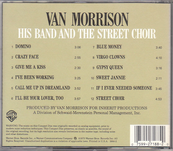 Van Morrison : His Band And The Street Choir (CD, Album, RE)