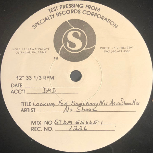Nu Shooz : Are You Lookin' For Somebody Nu (12", TP)