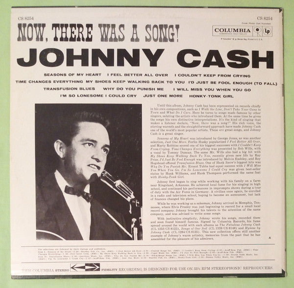 Johnny Cash : Now, There Was A Song! (LP, Album, RP)