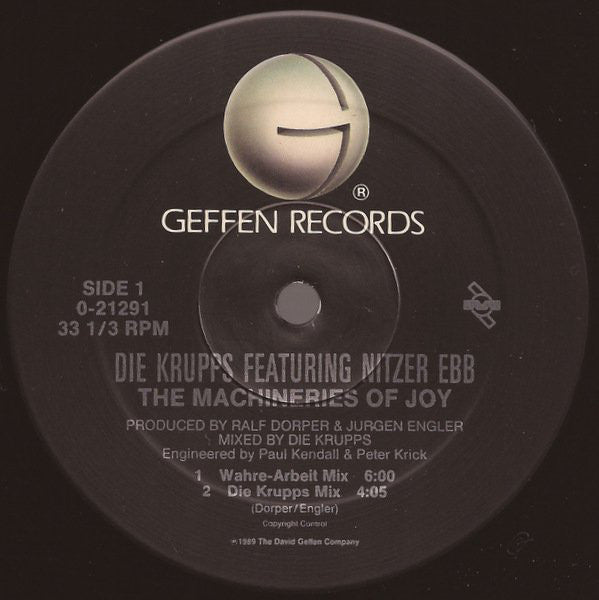 Die Krupps With Nitzer Ebb : The Machineries Of Joy (12", Maxi)