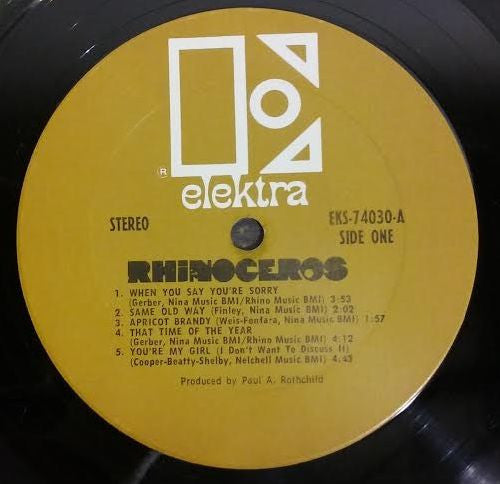 Rhinoceros (2) : Rhinoceros (LP, Album, Ter)