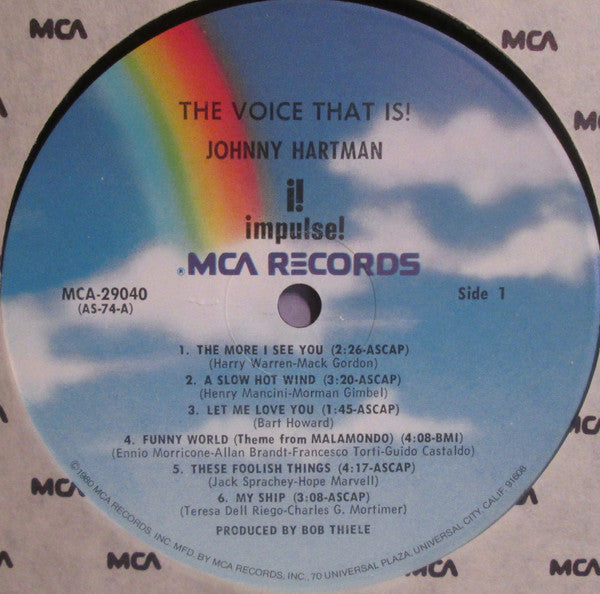 Johnny Hartman : The Voice That Is! (LP, Album, RE)