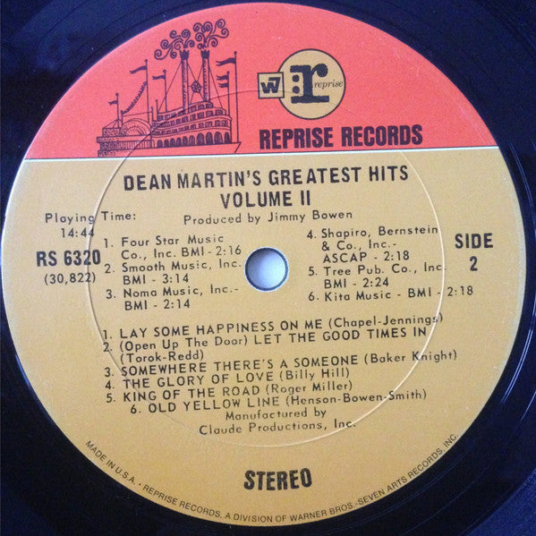 Dean Martin : Dean Martin's Greatest Hits! Volume 2 (LP, Comp, Ter)