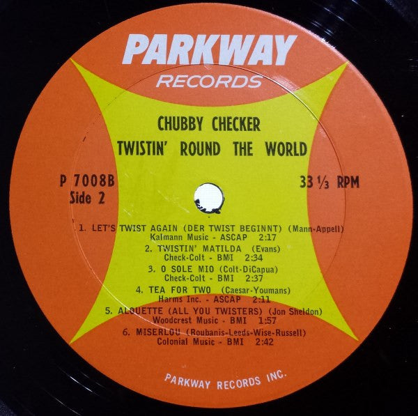 Chubby Checker : Twistin' Round The World (LP, Album, Mono)