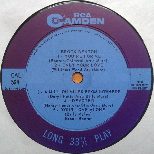 Brook Benton : Brook Benton (LP, Comp, Mono)