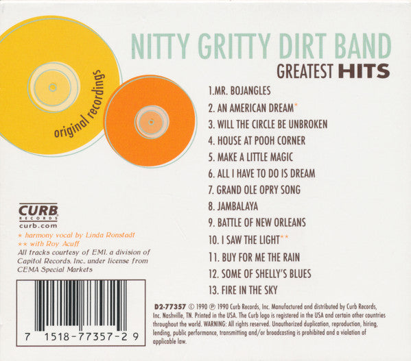 Nitty Gritty Dirt Band : Greatest Hits (CD, Comp, RE)