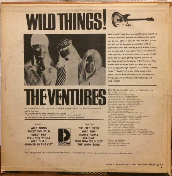 The Ventures : Wild Things! (LP, Album, Mono, Ind)