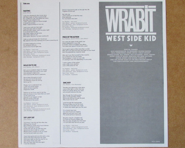 Wrabit : West Side Kid (LP, Album, Pin)