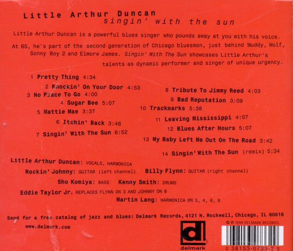 Little Arthur Duncan : Singin' With The Sun (CD, Album)
