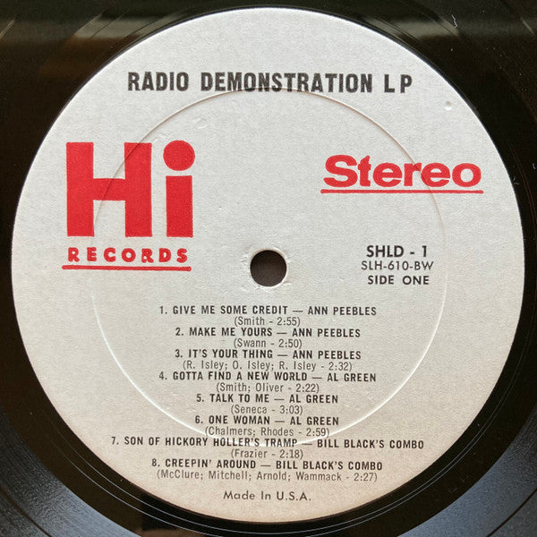 Various : Hi Records Special DJ LP Featuring Selections From Hi's Fabulous Fall Festival Release 1969 (LP, Comp, Promo)