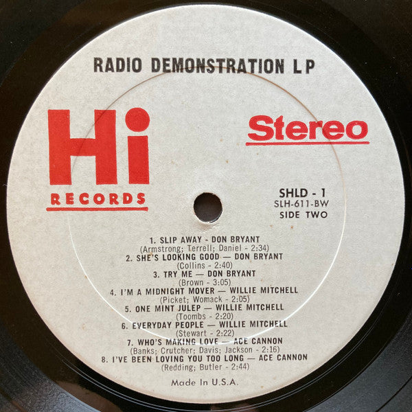 Various : Hi Records Special DJ LP Featuring Selections From Hi's Fabulous Fall Festival Release 1969 (LP, Comp, Promo)