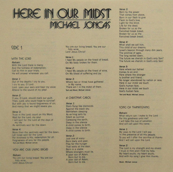 Michael Joncas : Here In Our Midst (LP, Album)