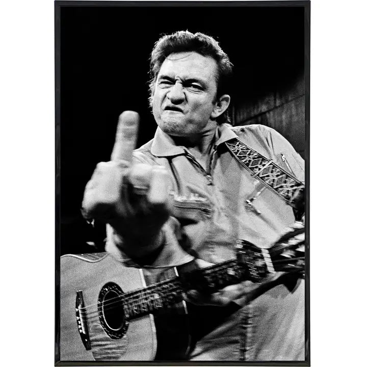 Johnny Cash Middle Finger Poster 11" x 17"