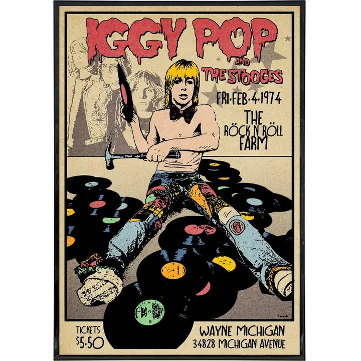 Iggy Pop and the Stooges 1974 Poster