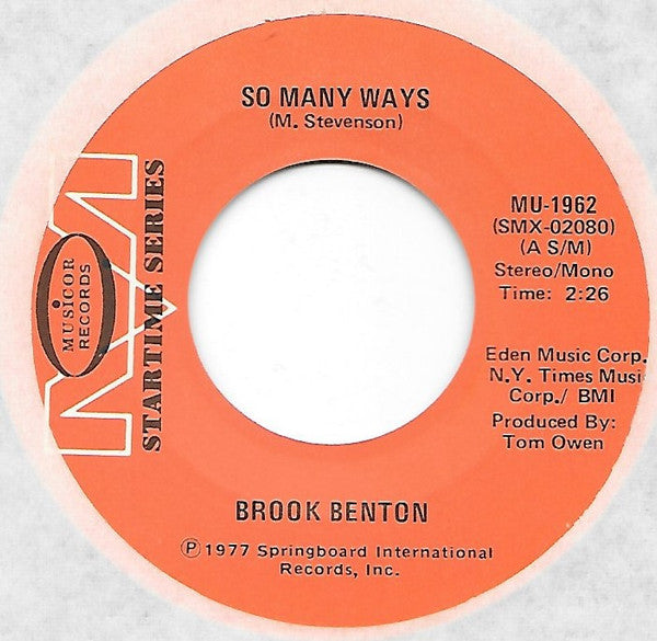 Benton, Brook - So Many Ways / Thank You Pretty Baby (VG+)