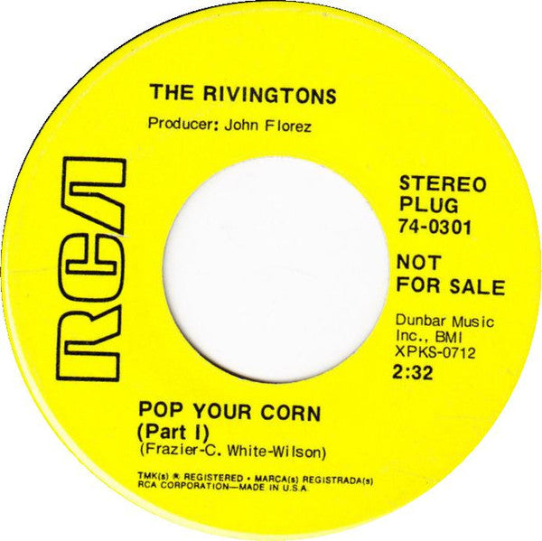 Rivingtons - Pop Your Corn (VG+)