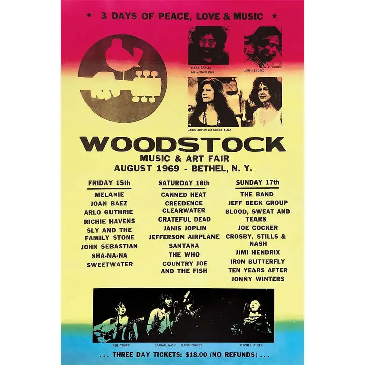 Woodstock Poster - 24" x 36"