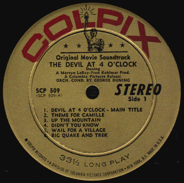 George Duning : The Devil At 4 O'Clock (LP, Album)