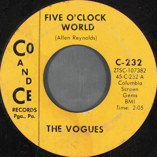The Vogues : Five O'Clock World (7", Single, Mono)