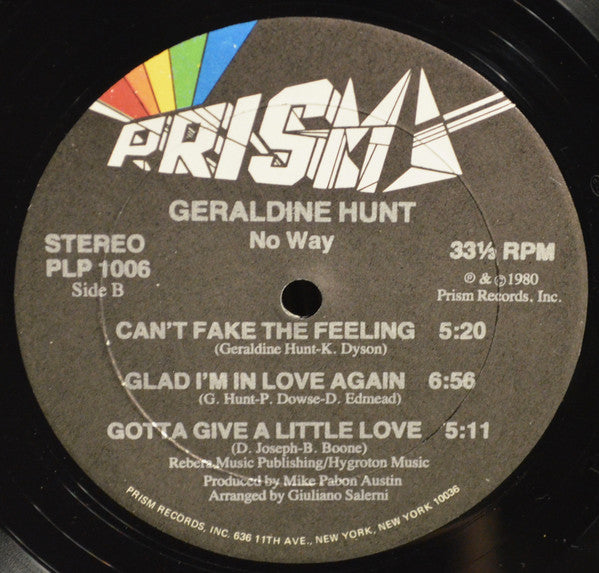 Geraldine Hunt : No Way (LP, Album)