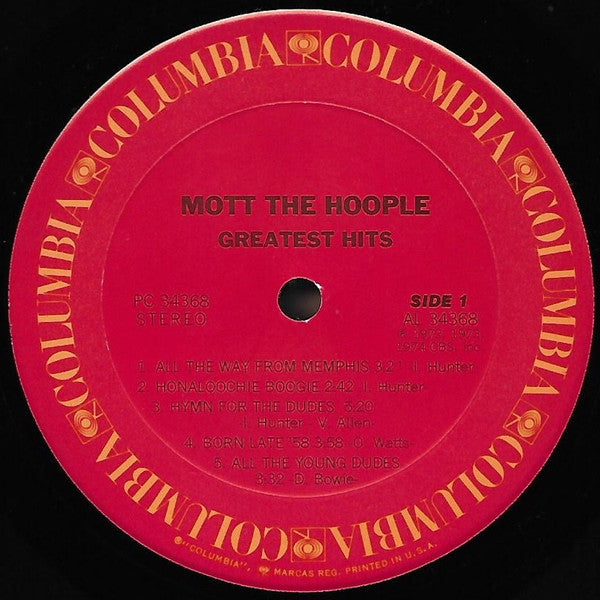 Mott The Hoople : Greatest Hits (LP, Comp, Ter)