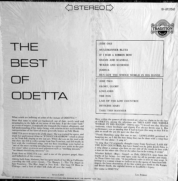 Odetta : The Best Of Odetta (LP, Comp, Ora)