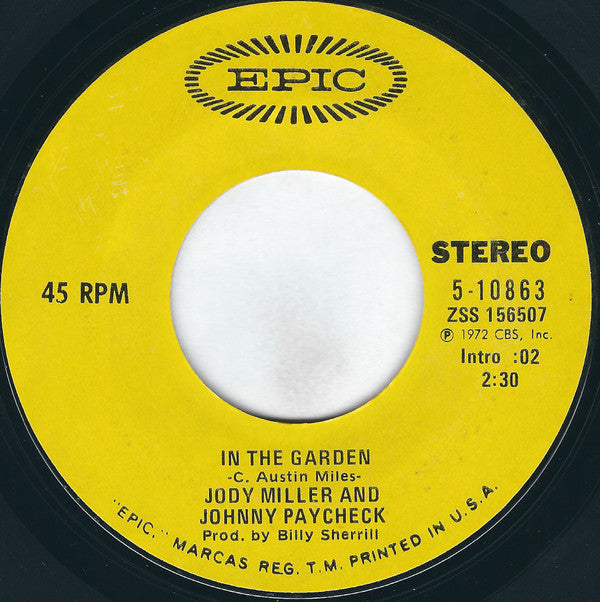Jody Miller And Johnny Paycheck : Let's All Go Down To The River / In The Garden (7", Single, Styrene, Ter)